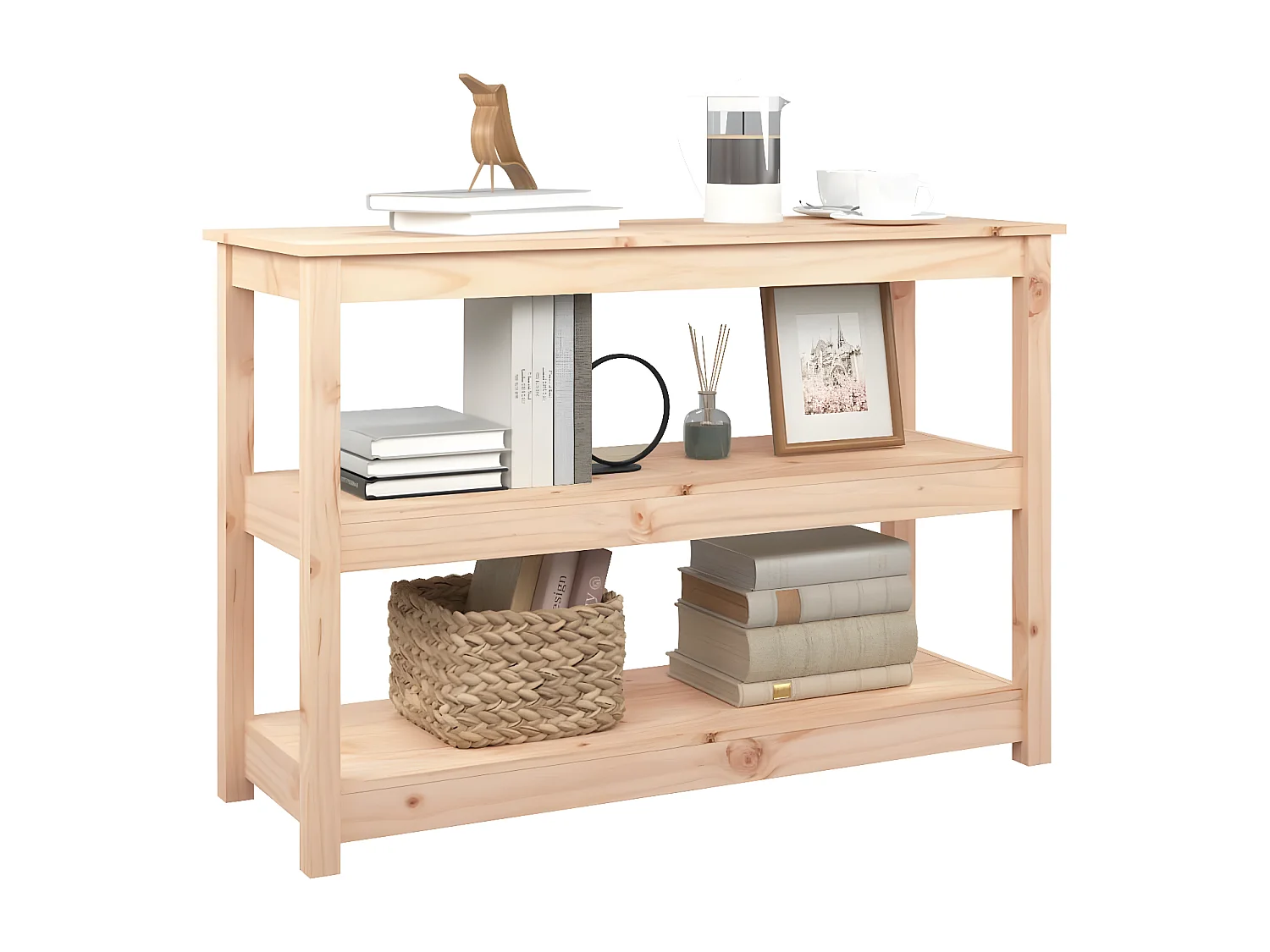 Table console 110x40x74 cm Bois massif de pin GHR91492