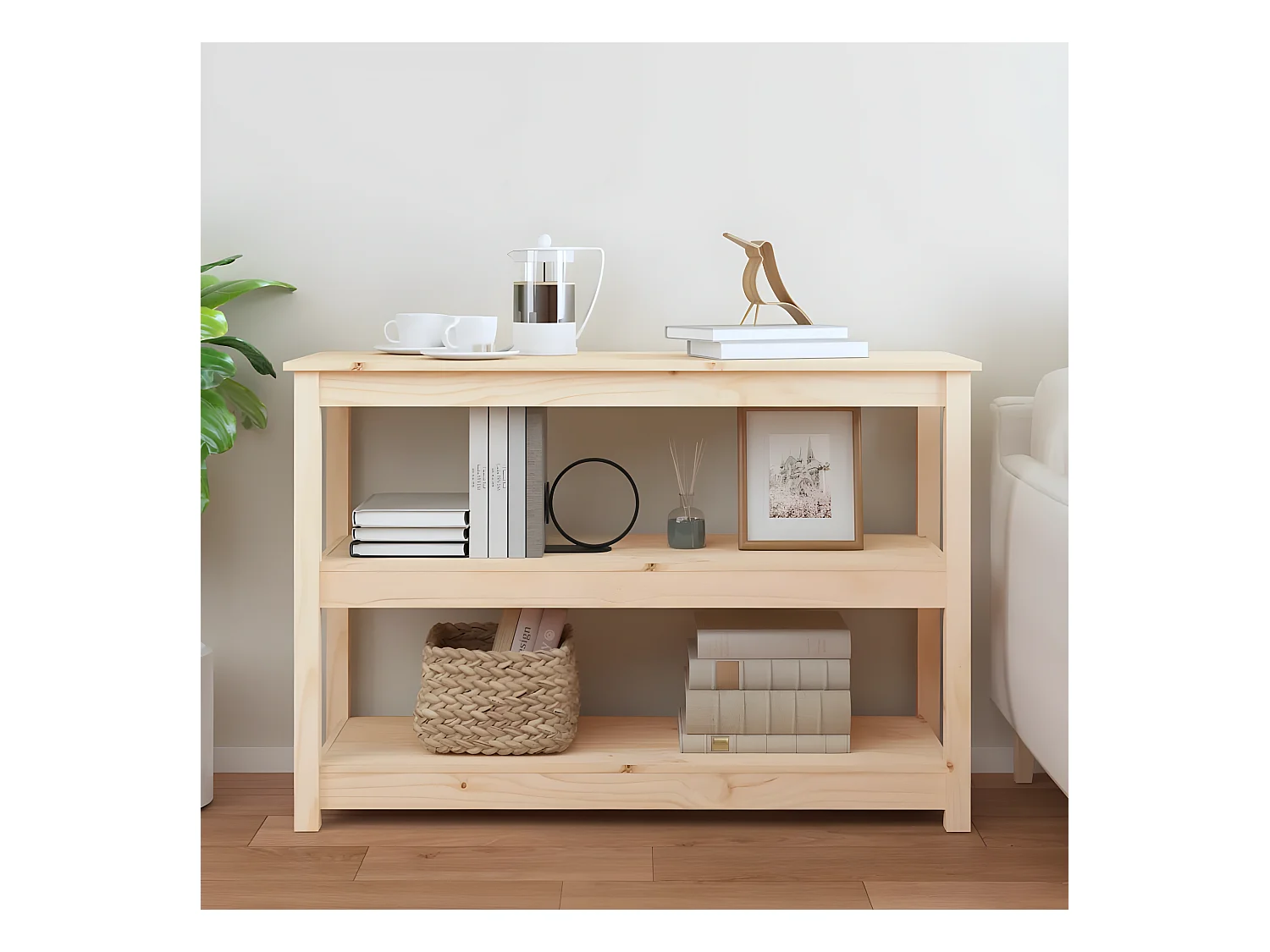 Wandtafel 110x40x74 cm massief grenenhout NL209232