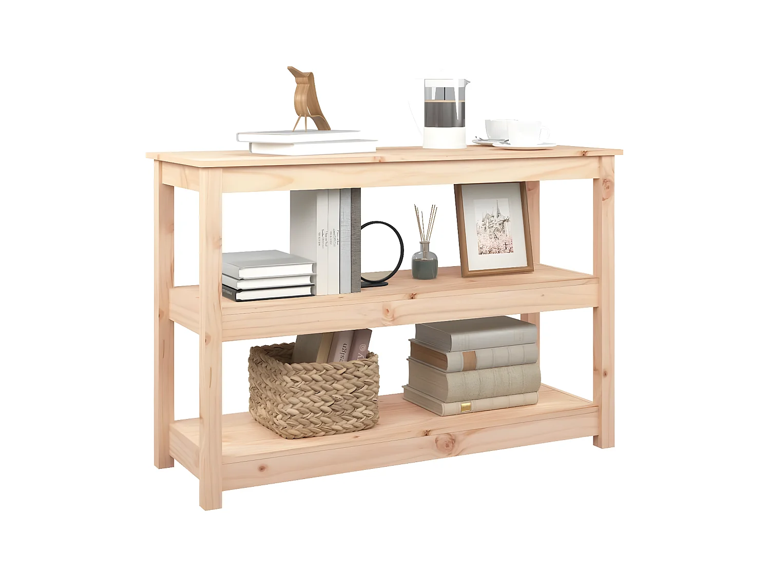 Wandtafel 110x40x74 cm massief grenenhout NL209232