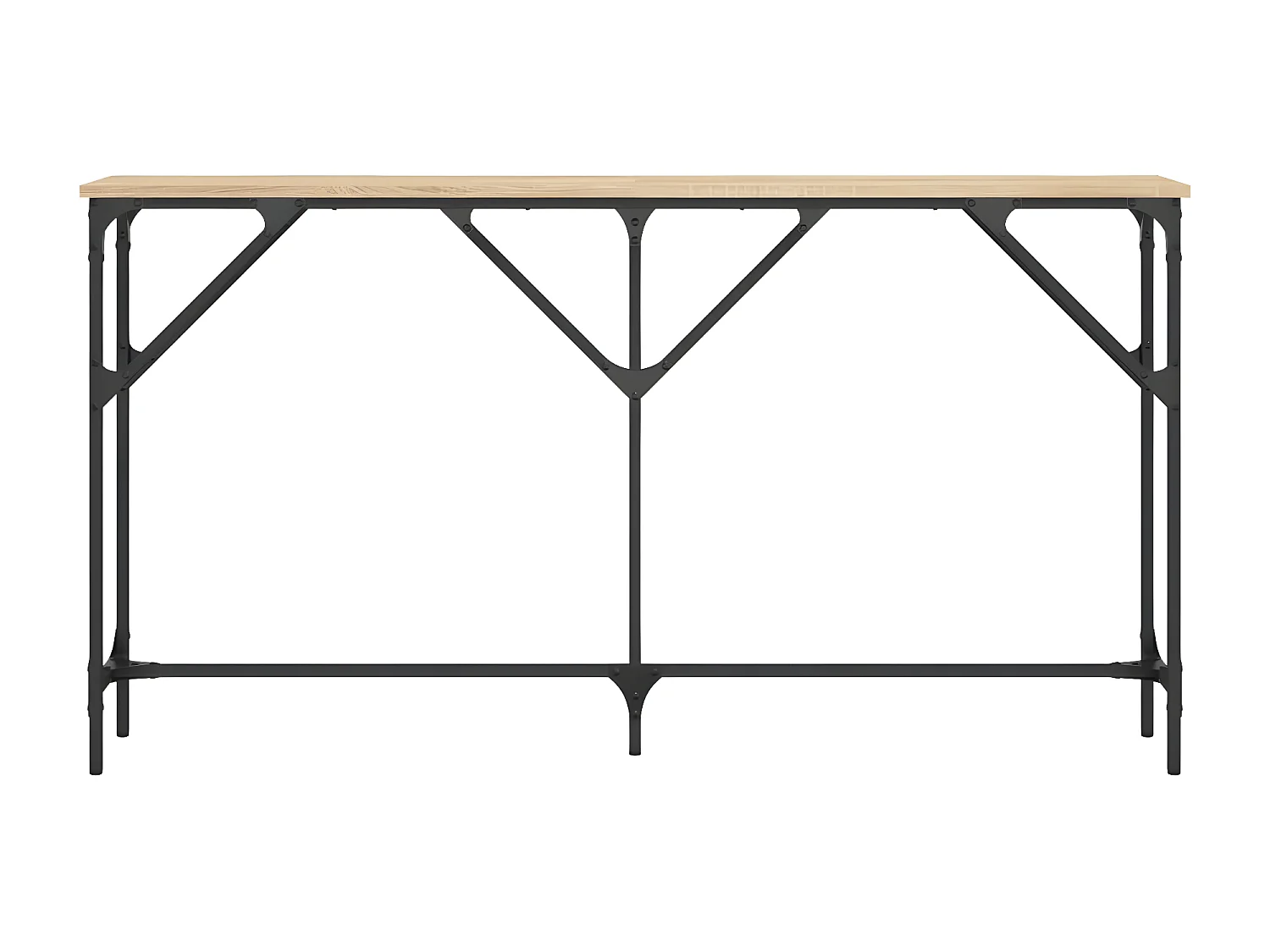 Mesa consola madera de ingeniería roble Sonoma 140x23x75 cm ES146133