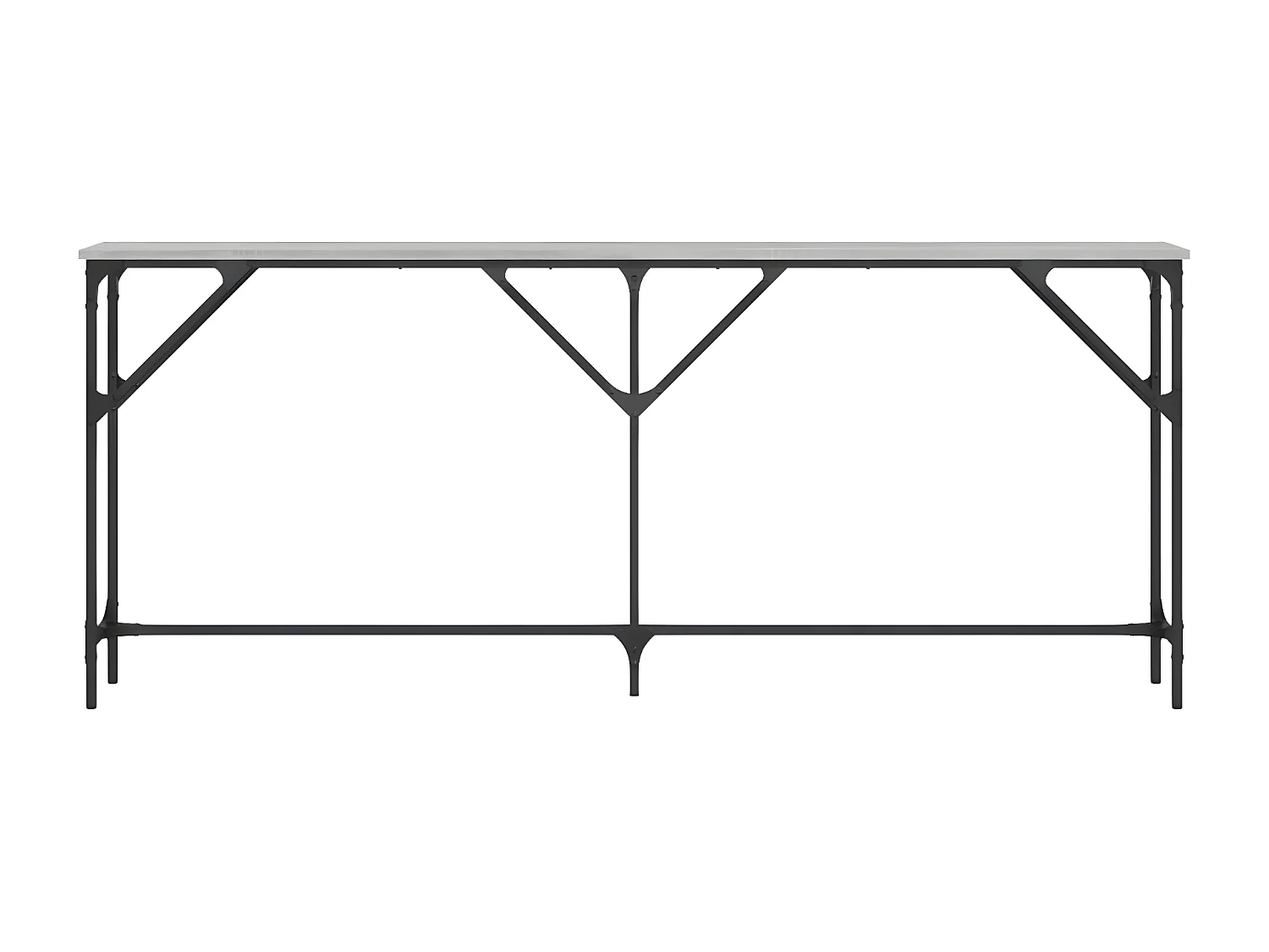 Table console sonoma gris 180x23x75 cm bois d'ingénierie GHR58547