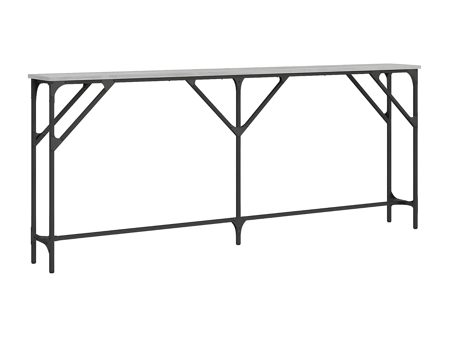 Table console sonoma gris 180x23x75 cm bois d'ingénierie GHR58547