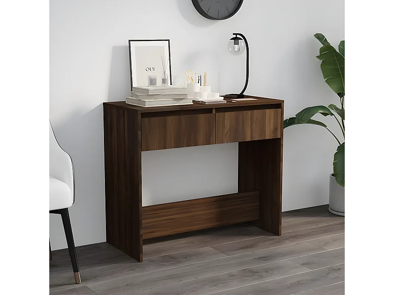 Konsolentisch,Flurtisch Braun Eichen-Optik 89x41x76,5 cm Holzwerkstoff -gkd70266