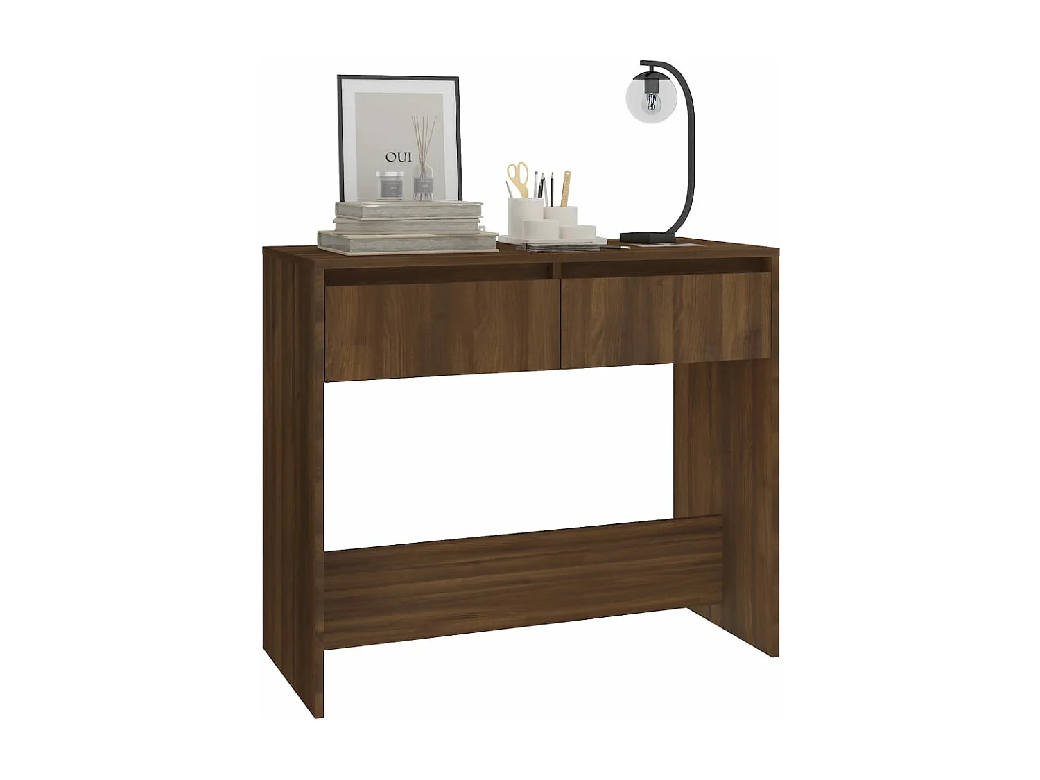 Konsolentisch,Flurtisch Braun Eichen-Optik 89x41x76,5 cm Holzwerkstoff -gkd70266