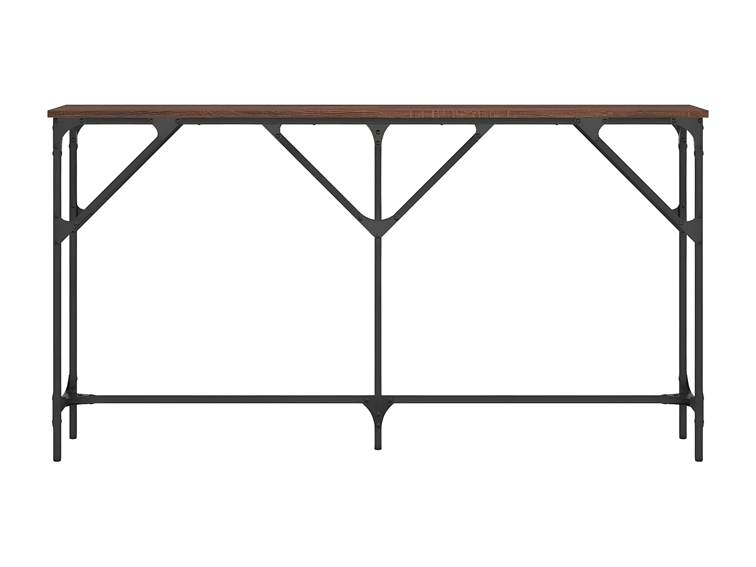 Mesa consola 140x23x75 cm derivados madeira carvalho castanho PT219425