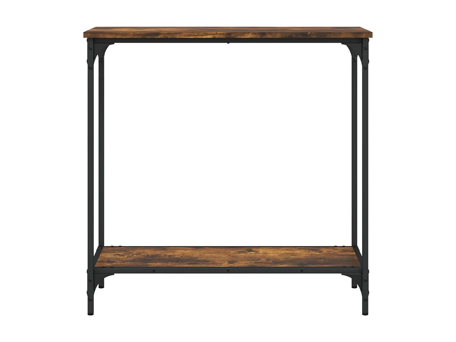 Table console chêne fumé 75x30,5x75 cm bois d'ingénierie GHR13798