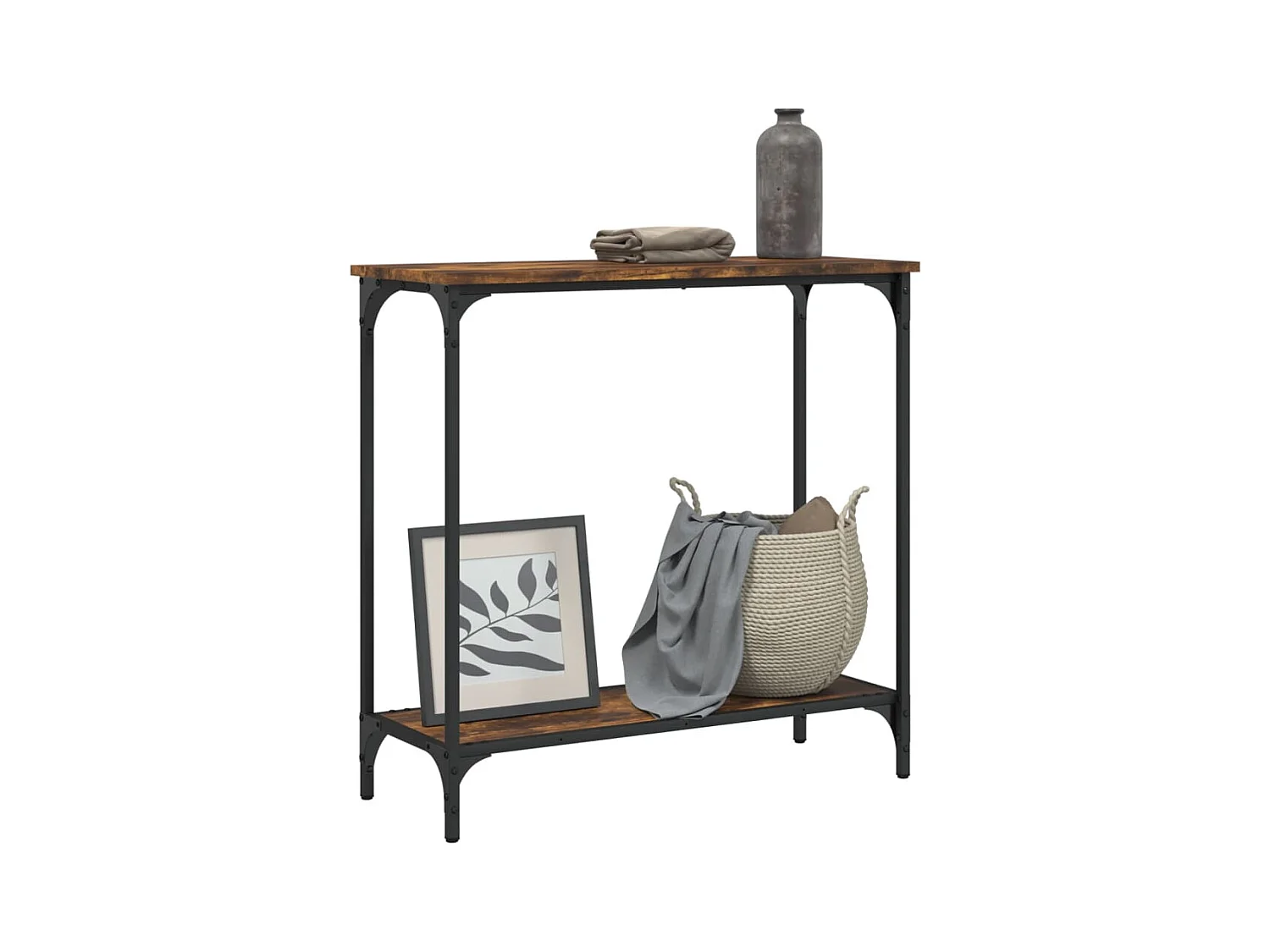 Konsolentisch,Flurtisch Räuchereiche 75x30,5x75 cm Holzwerkstoff -gkd671147
