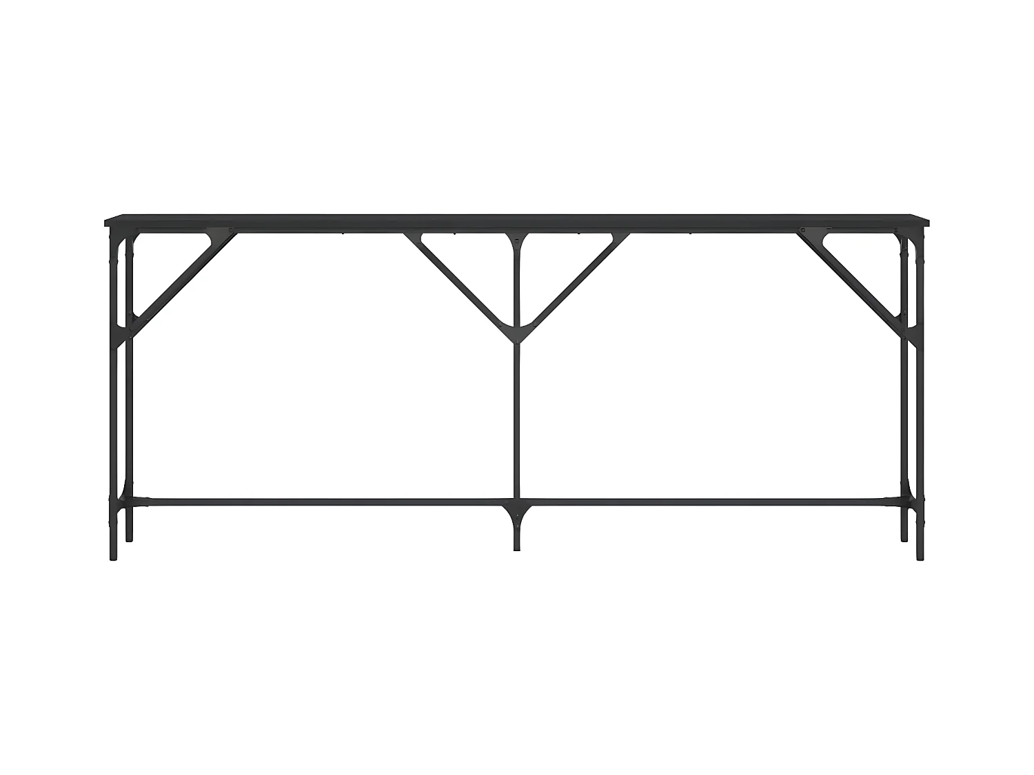 Konsolentisch,Flurtisch Schwarz 180x23x75 cm Holzwerkstoff -gkd15338