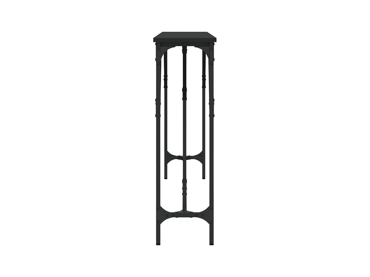 Konsolentisch,Flurtisch Schwarz 180x23x75 cm Holzwerkstoff -gkd15338