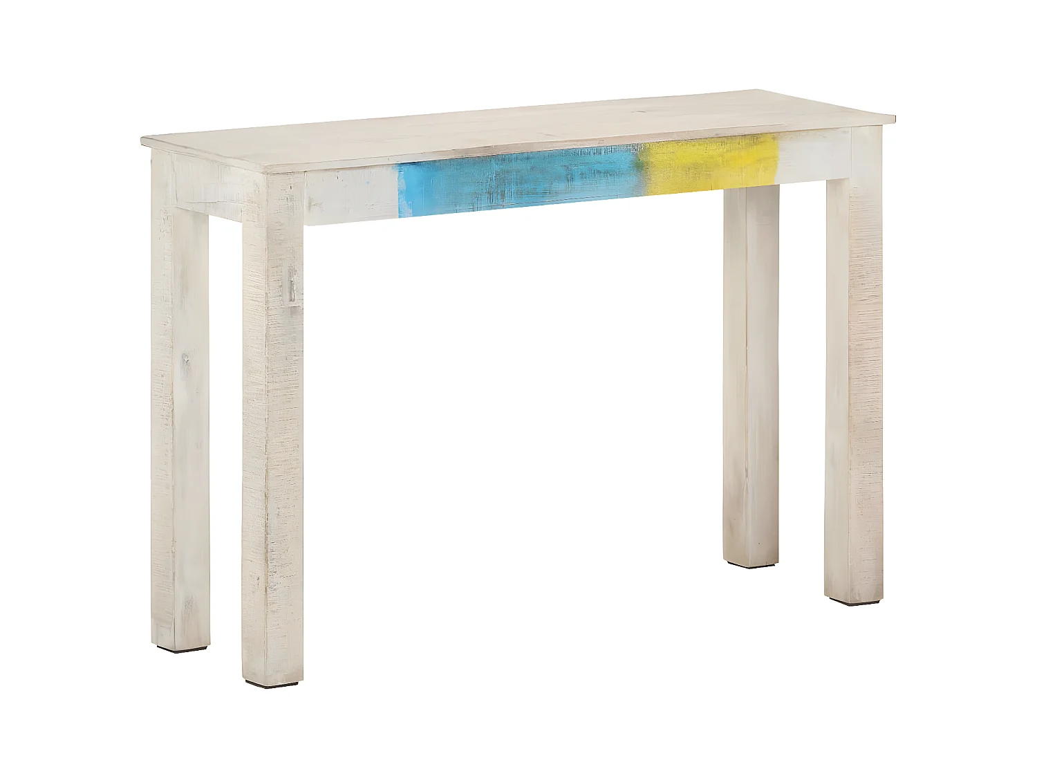 Table console Blanc 115x35x77 cm Bois de manguier brut GHR66041