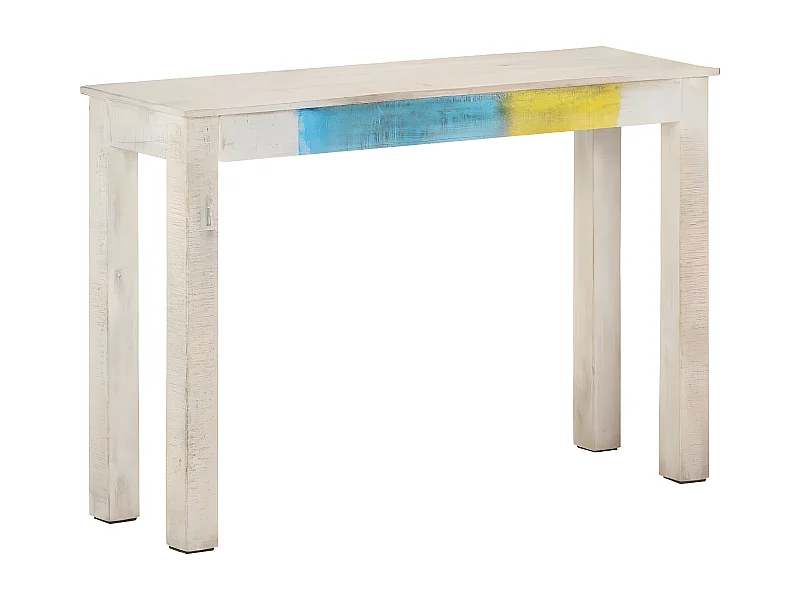 Wandtafel 115x35x77 cm ruw mangohout wit NL309203