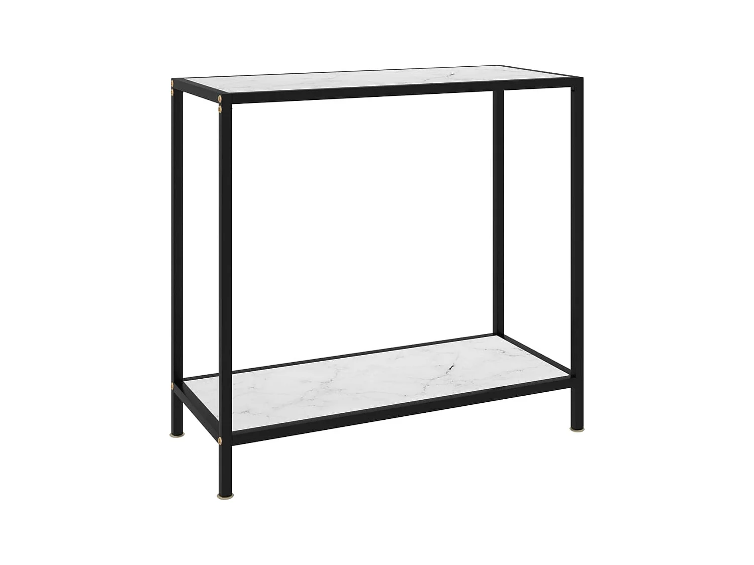Table console Blanc 80x35x75 cm Verre trempé GHR33584