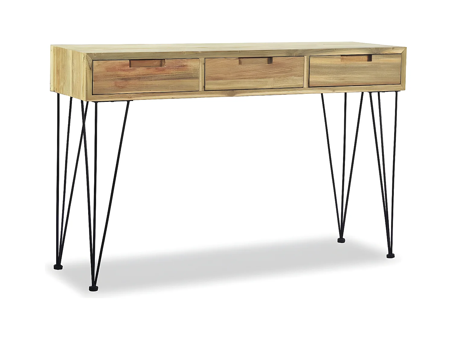 Wandtafel 120x35x76 cm massief teakhout NL601704