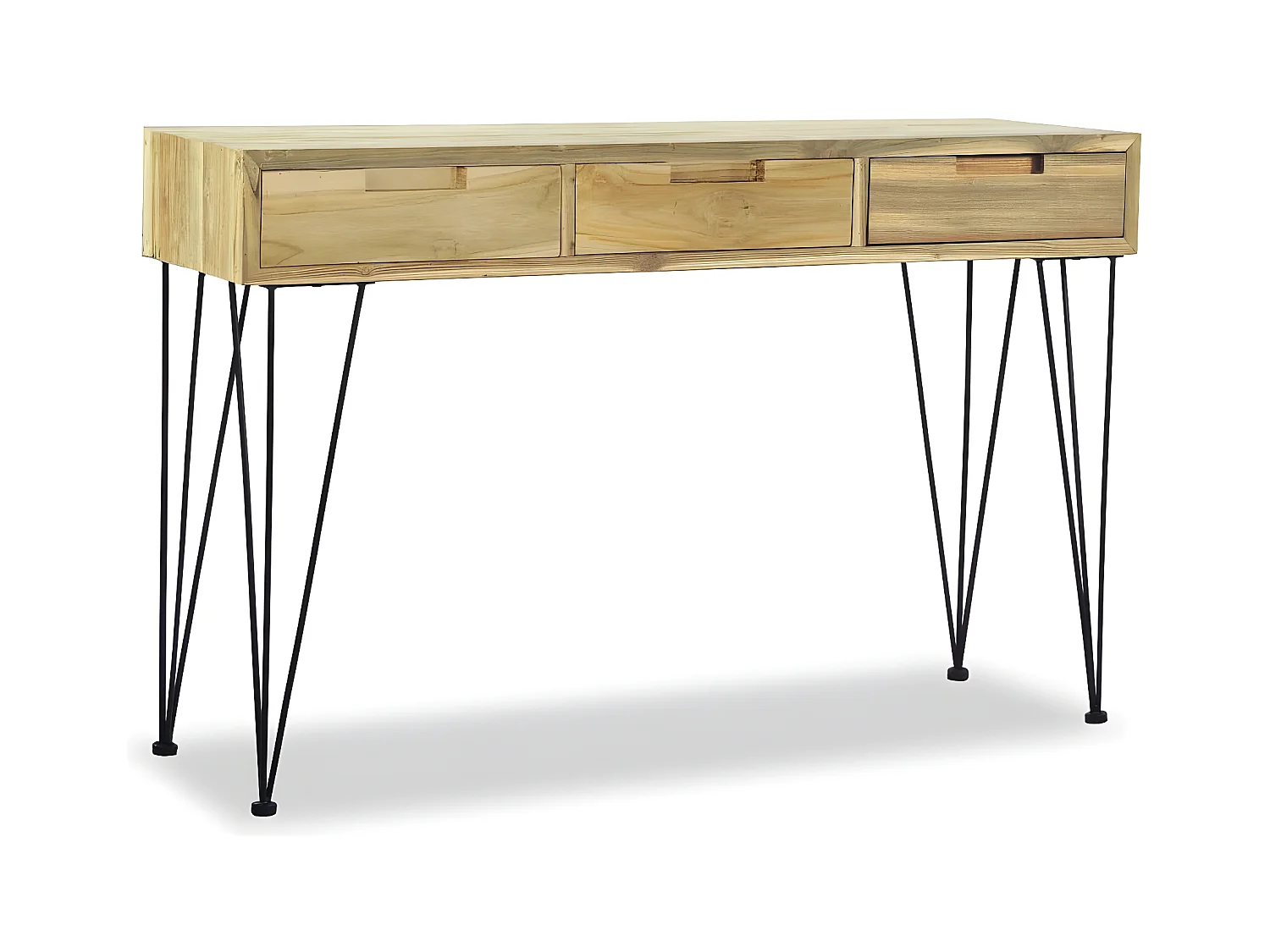 Wandtafel 120x35x76 cm massief teakhout NL601704