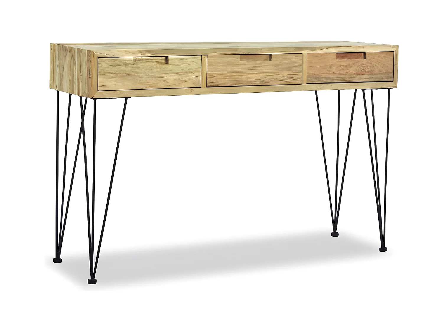 Wandtafel 120x35x76 cm massief teakhout NL601704