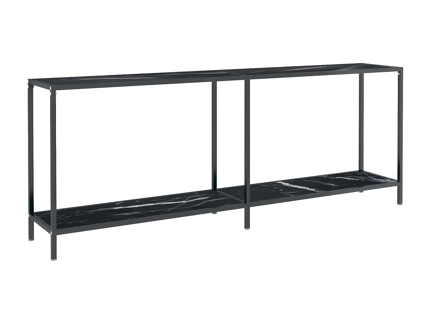 Wandtafel 200x35x75,5 cm gehard glas zwart NL816551