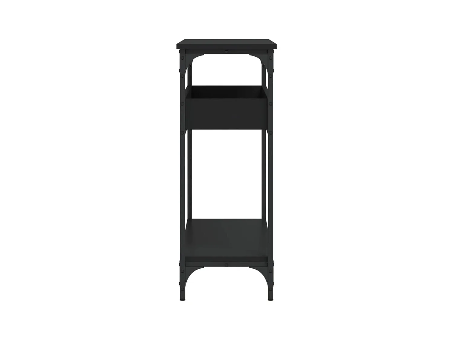 Konsolentisch,Flurtisch mit Ablage Schwarz 100x29x75cm Holzwerkstoff -gkd249133