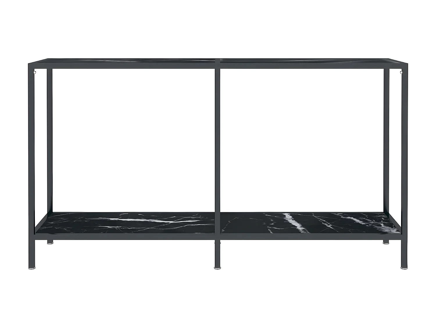 Mesa consola preto 140x35x75,5 cm vidro temperado PT899882