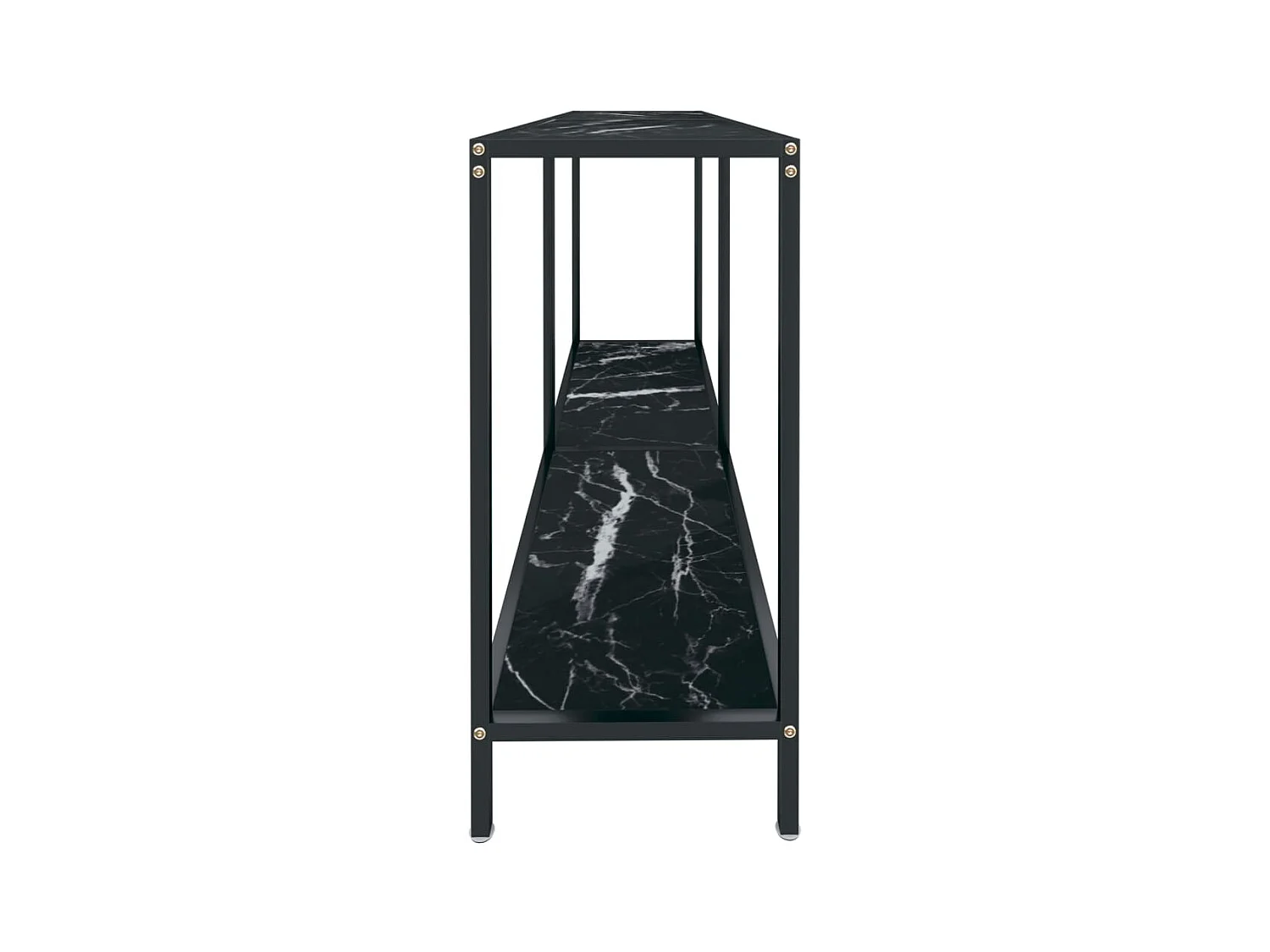 Konsolentisch,Flurtisch Schwarz 140x35x75,5 cm Hartglas -gkd531364