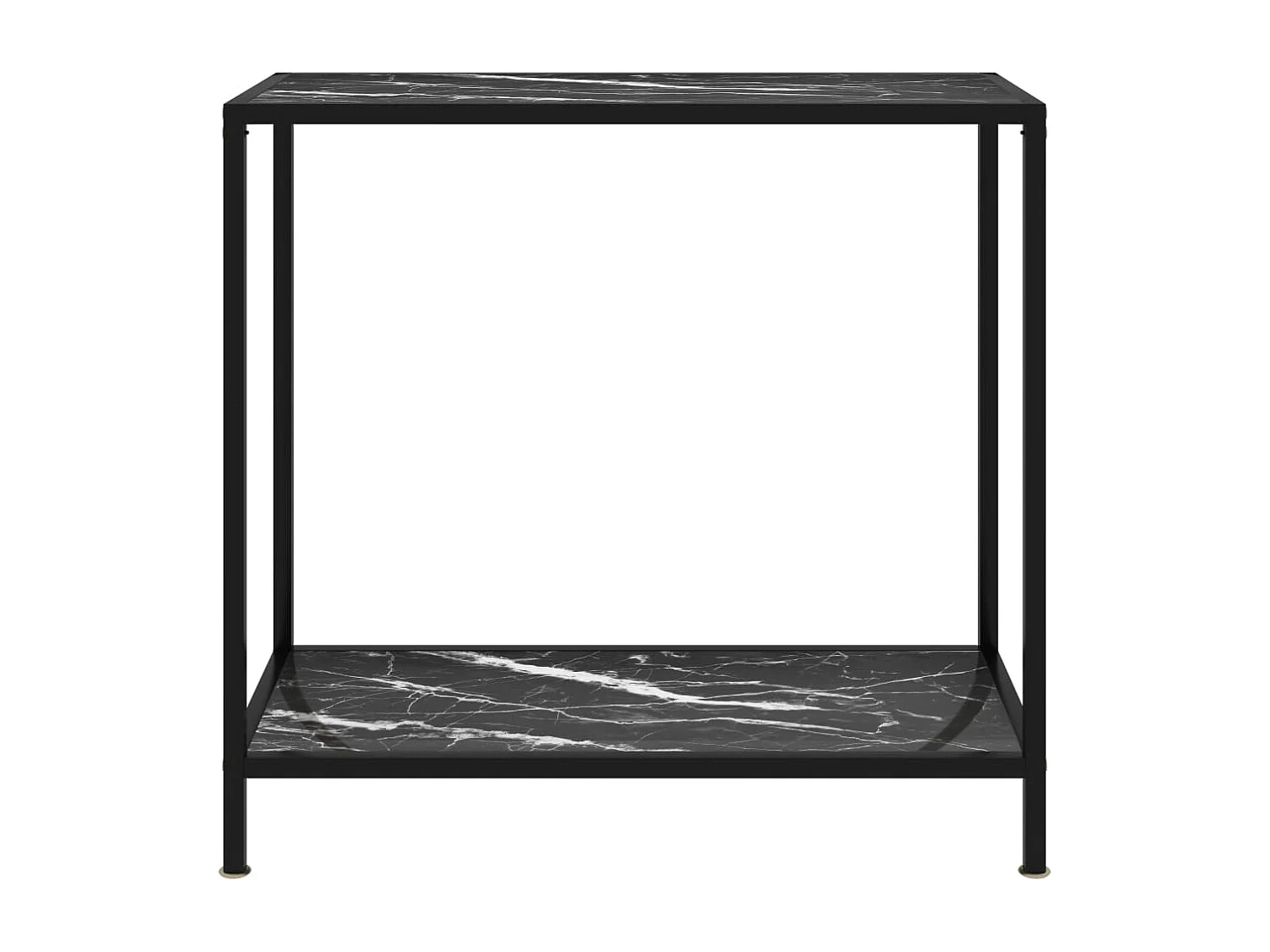Table console Noir 80x35x75 cm Verre trempé GHR61286