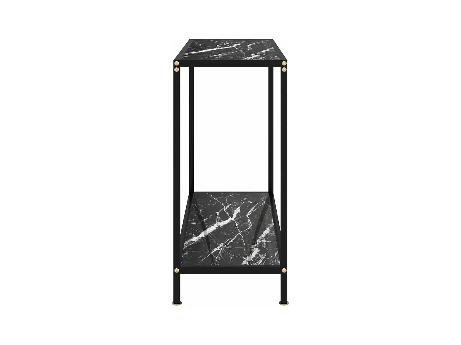 Konsolentisch,Flurtisch Schwarz 80x35x75 cm Hartglas -gkd667312