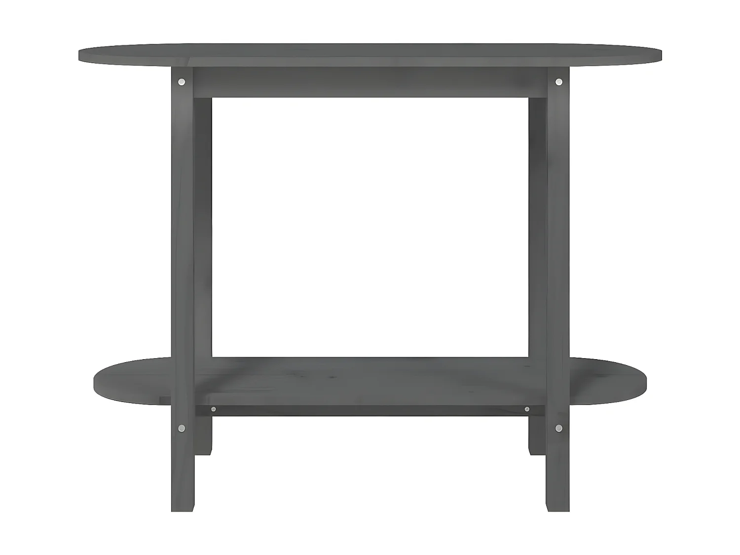 Mesa consola de madera maciza de pino gris 110x40x80 cm ES668338