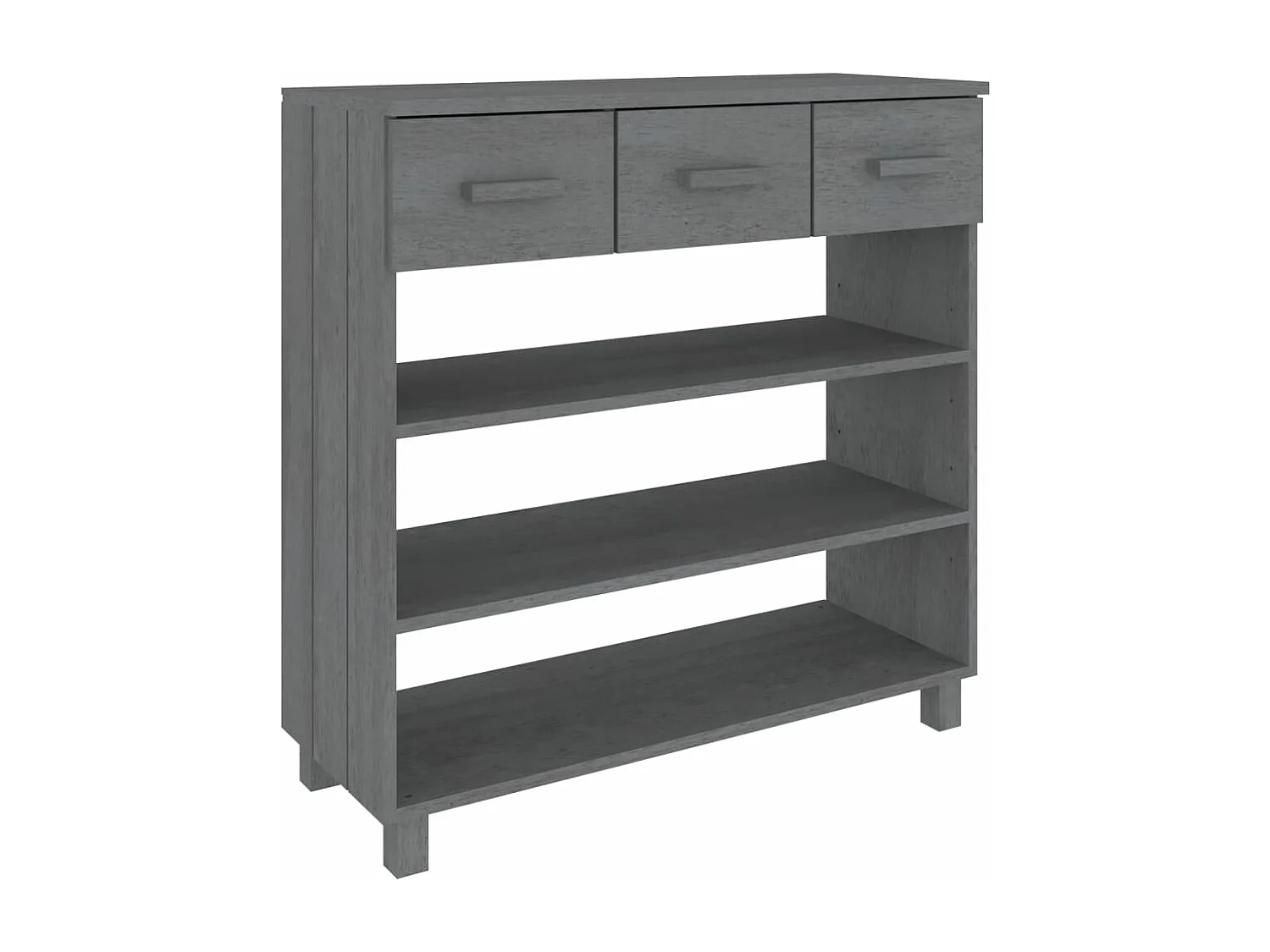 Konsolentisch,Flurtisch HAMAR Dunkelgrau 90x35x90 cm Massivholz Kiefer -gkd205798