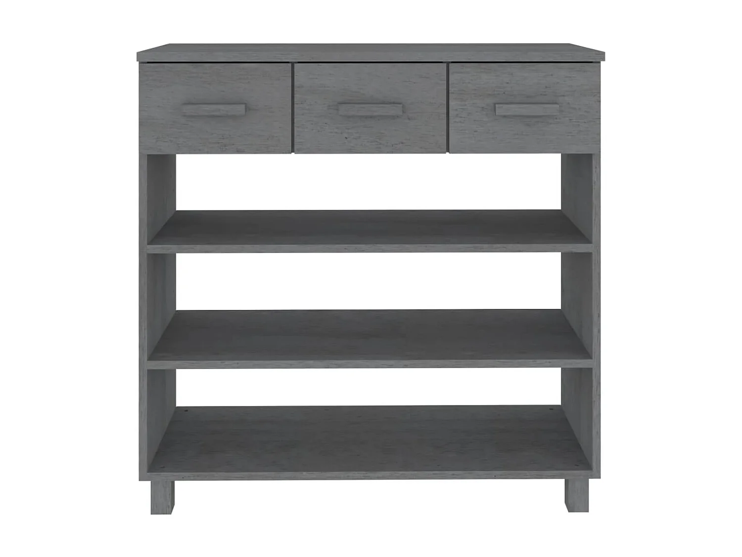 Konsolentisch,Flurtisch HAMAR Dunkelgrau 90x35x90 cm Massivholz Kiefer -gkd205798