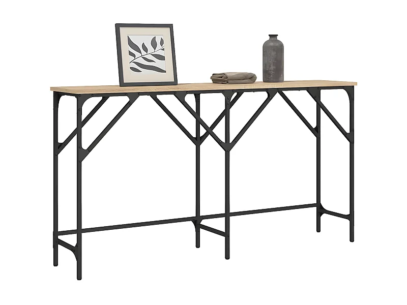 Mesa consola 140x29x75 cm derivados de madeira carvalho sonoma PT692747