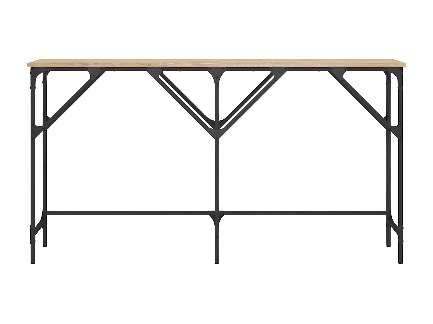 Mesa consola 140x29x75 cm derivados de madeira carvalho sonoma PT692747