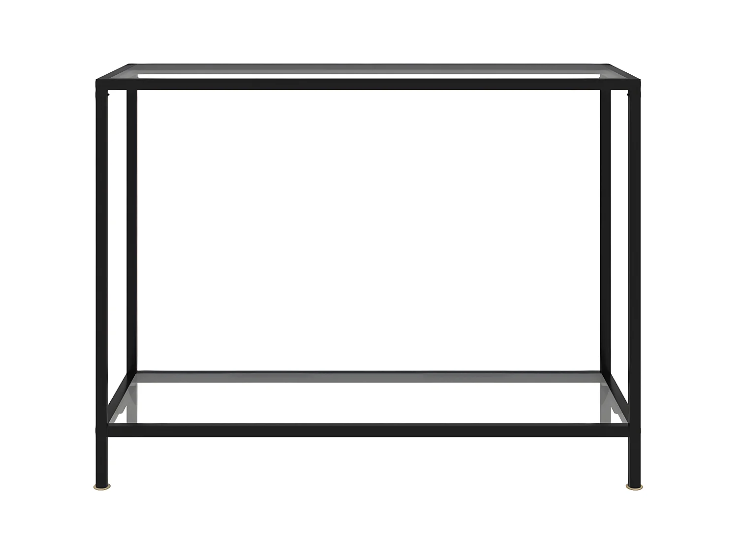 Mesa de consola transparente vidrio templado 100x35x75 cm ES675321