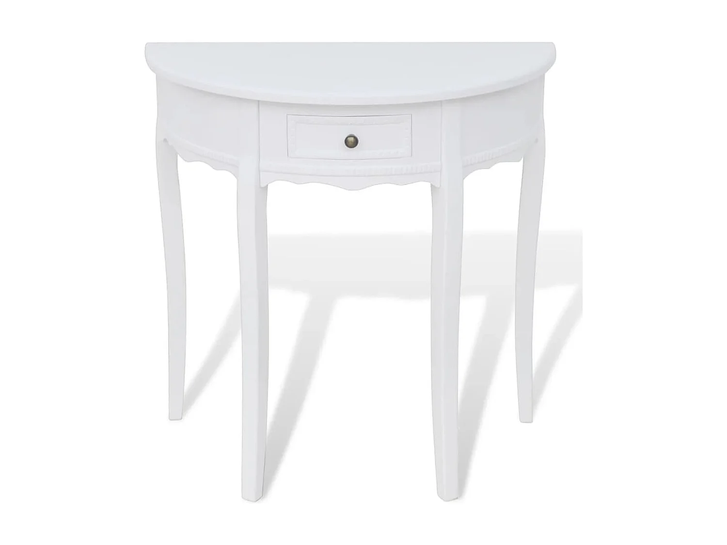 Table console avec tiroir Demi-ronde Blanc GHR37044