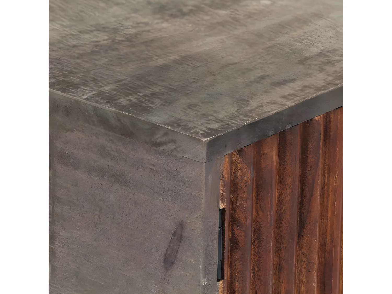 Table console Gris 120x35x75 cm Bois de manguier massif brut GHR48831