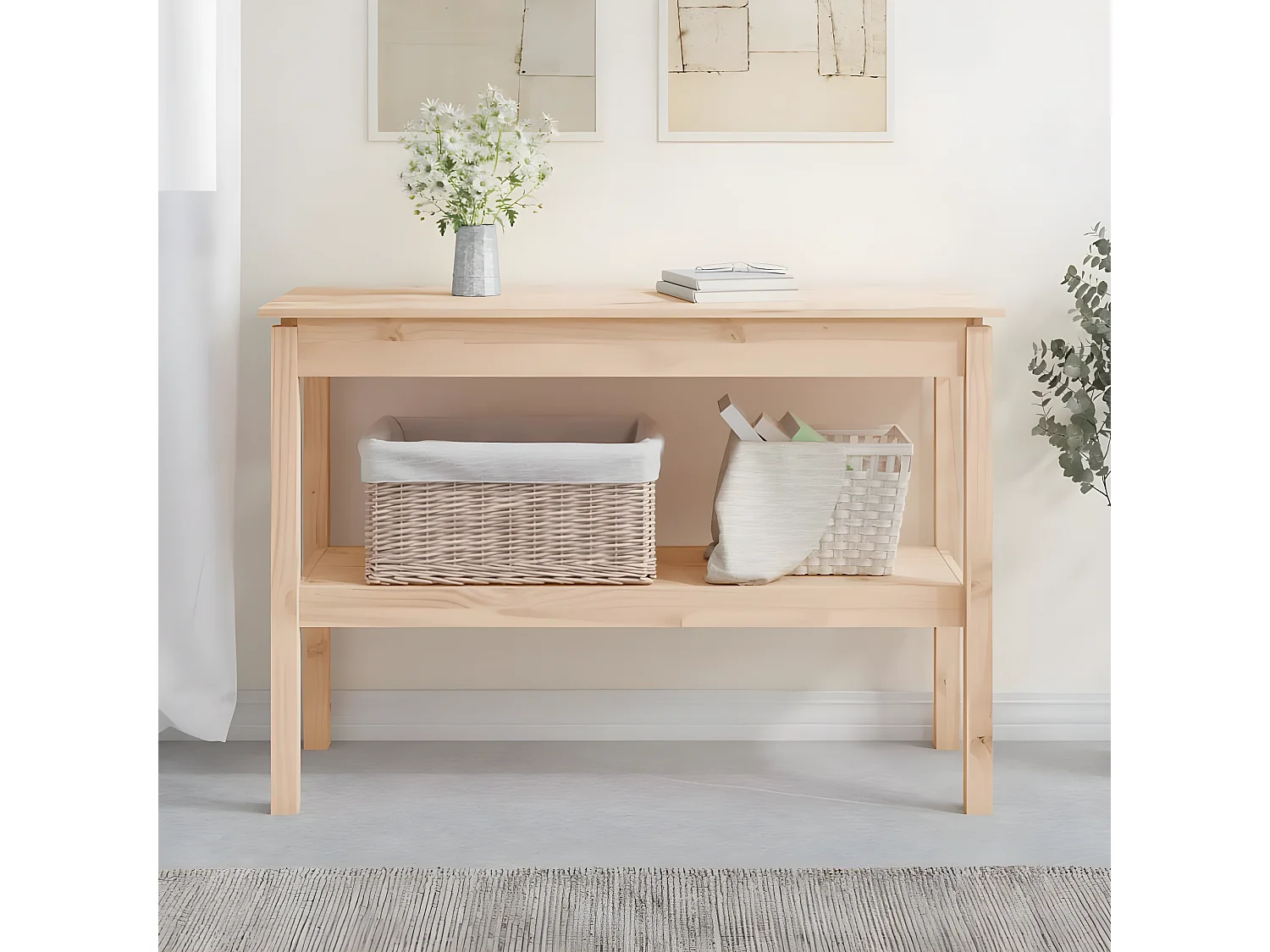 Table console 110x40x75 cm Bois massif de pin GHR23837