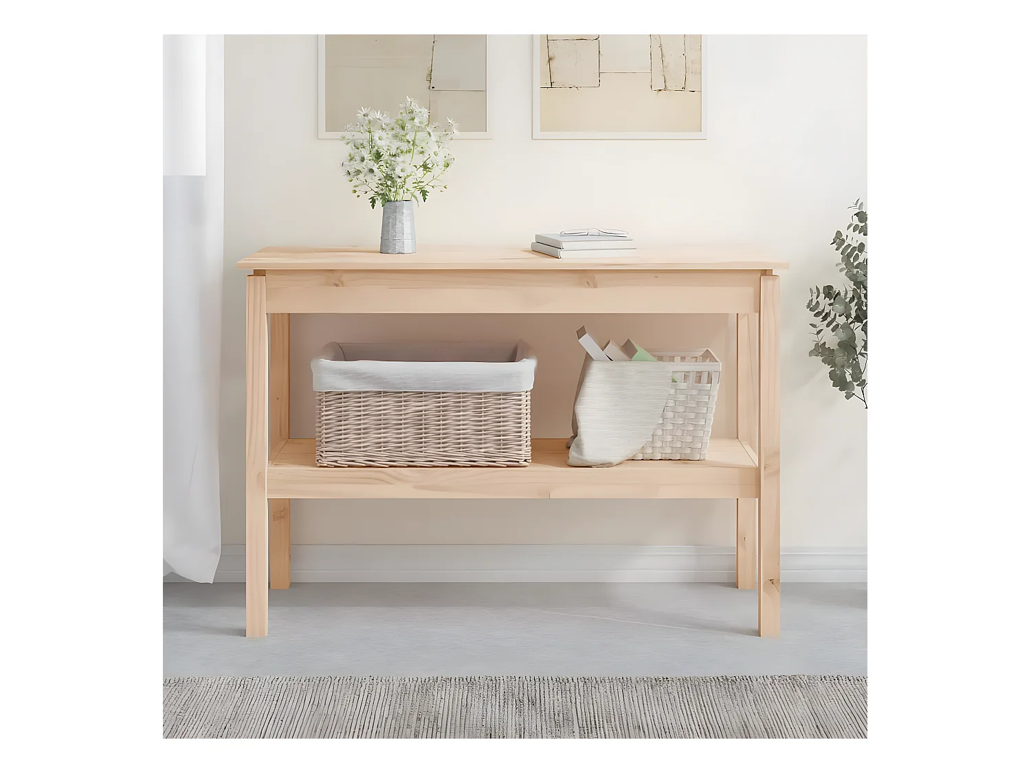 Wandtafel 110x40x75 cm massief grenenhout NL166376