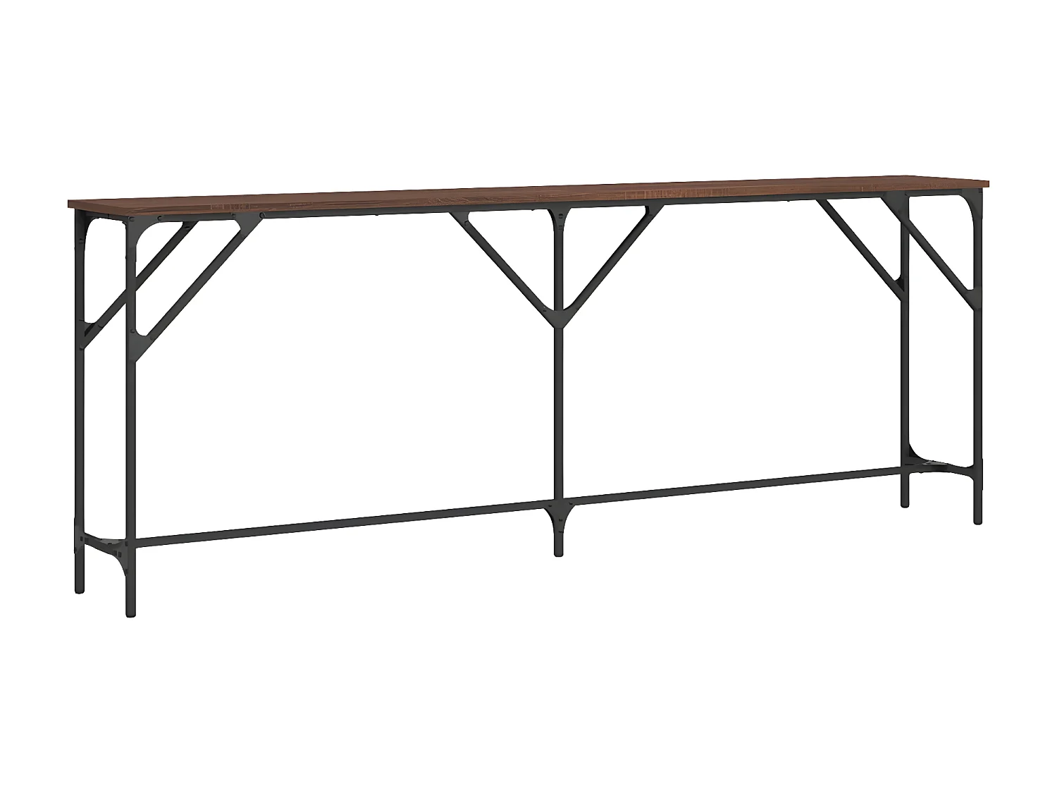 Table console chêne marron 200x29x75 cm bois d'ingénierie GHR51300