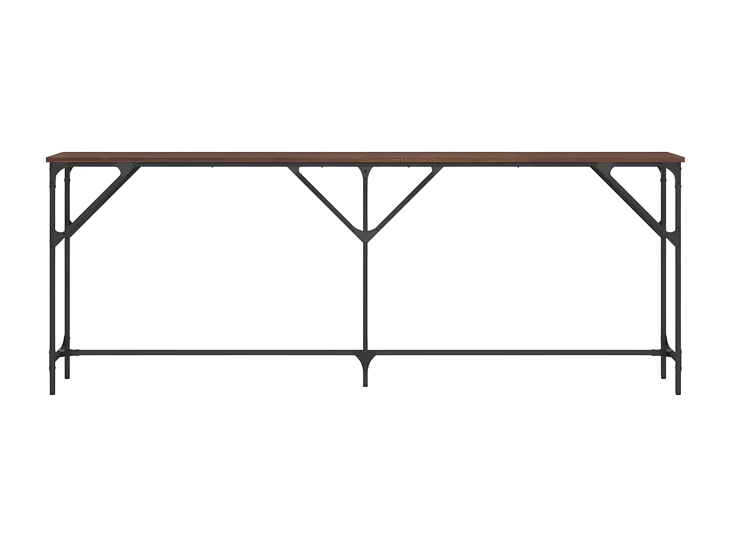 Table console chêne marron 200x29x75 cm bois d'ingénierie GHR51300