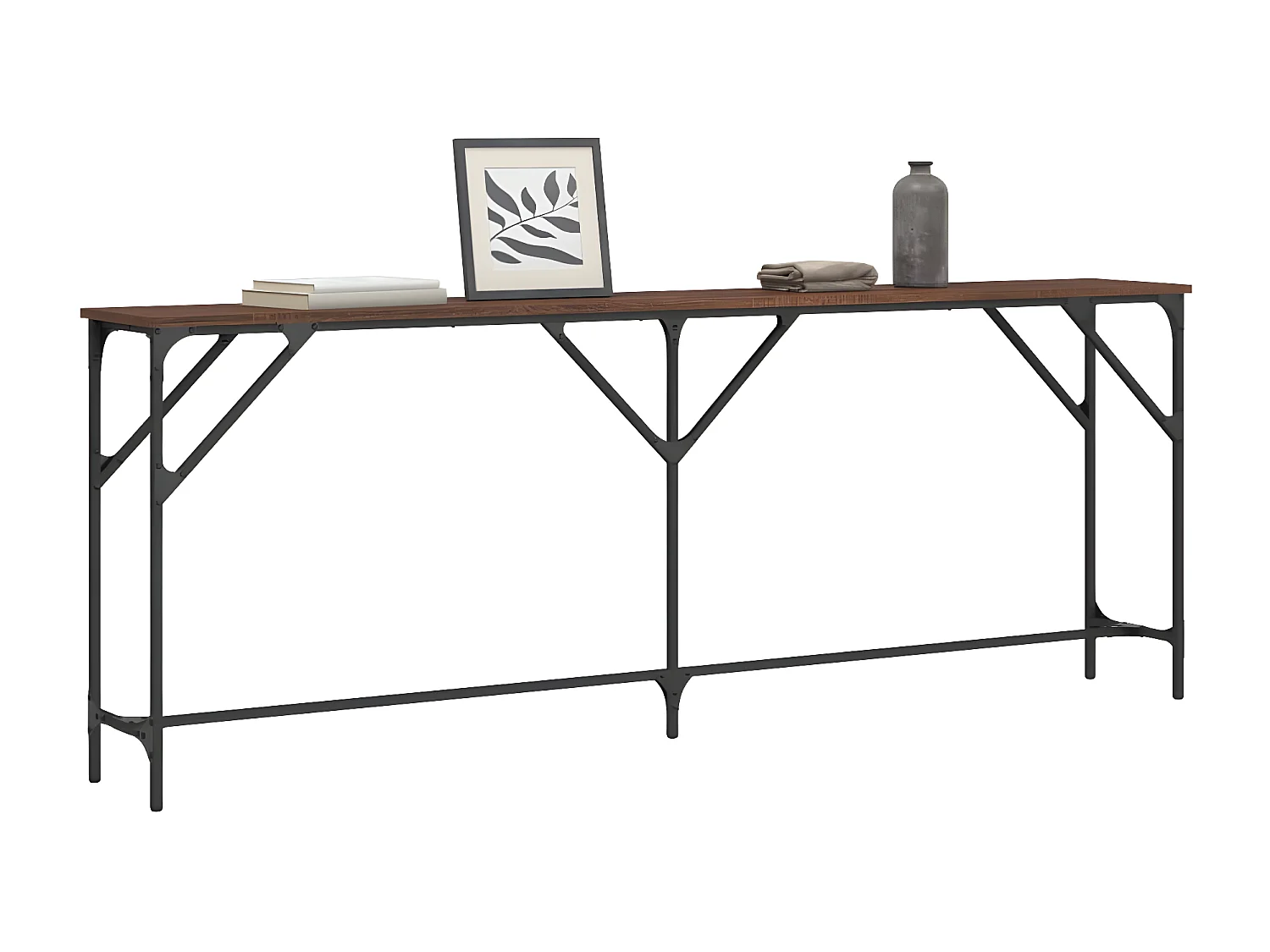 Konsolentisch,Flurtisch Braun Eichen-Optik 200x29x75 cm Holzwerkstoff -gkd51868