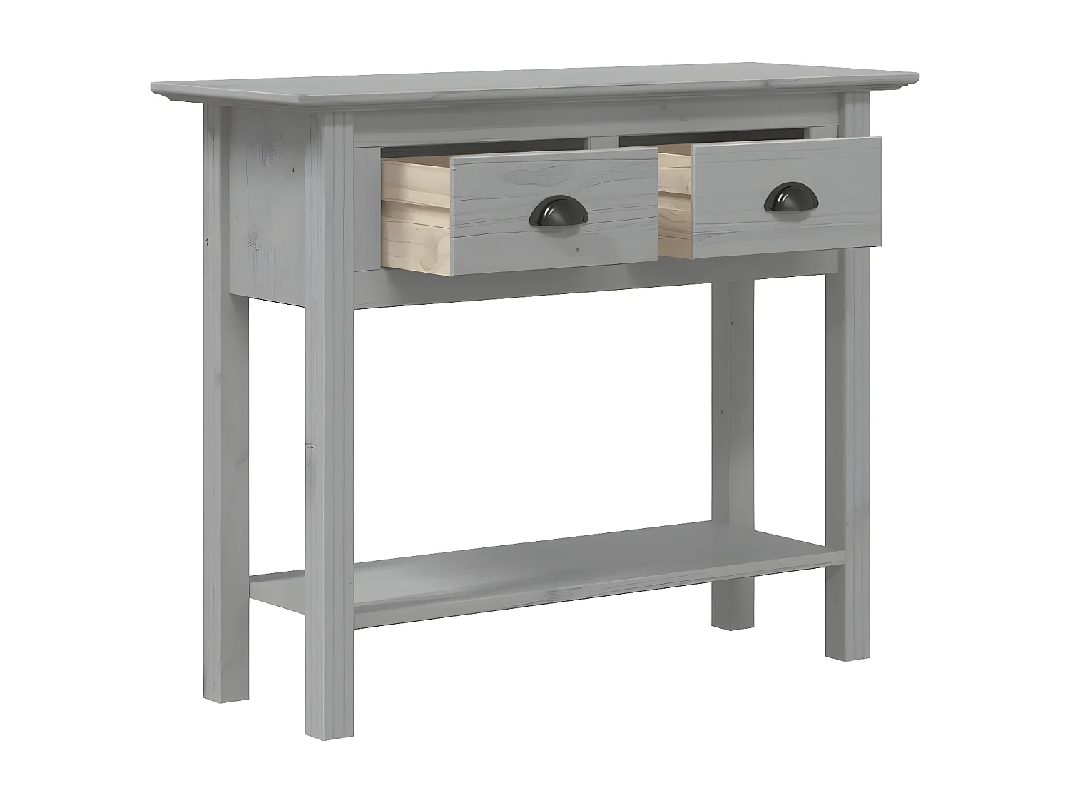 Table console BODO gris 90x34,5x73 cm bois de pin massif GHR13477