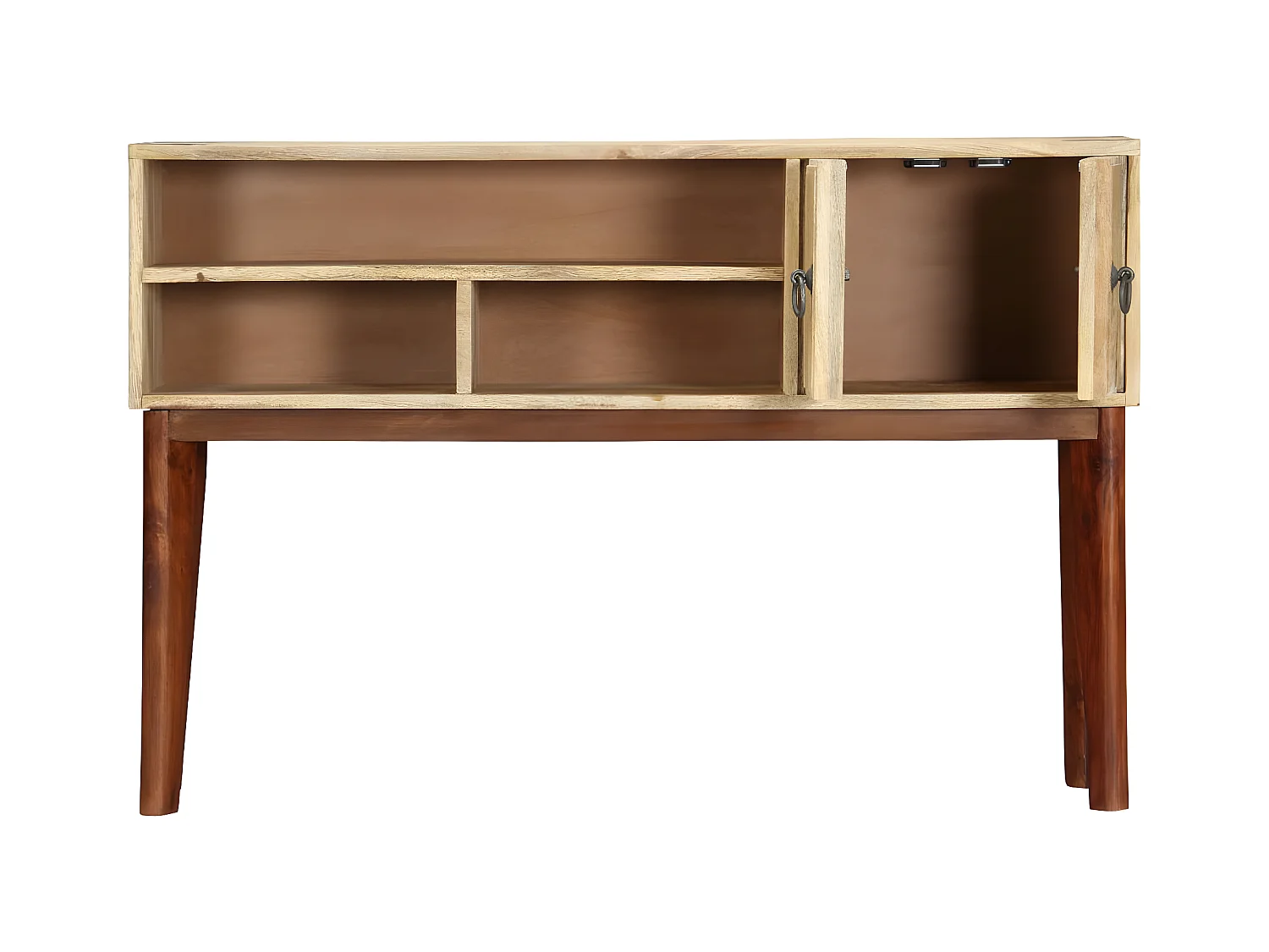 Wandtafel 115x30x76 cm massief ruw mangohout NL818548