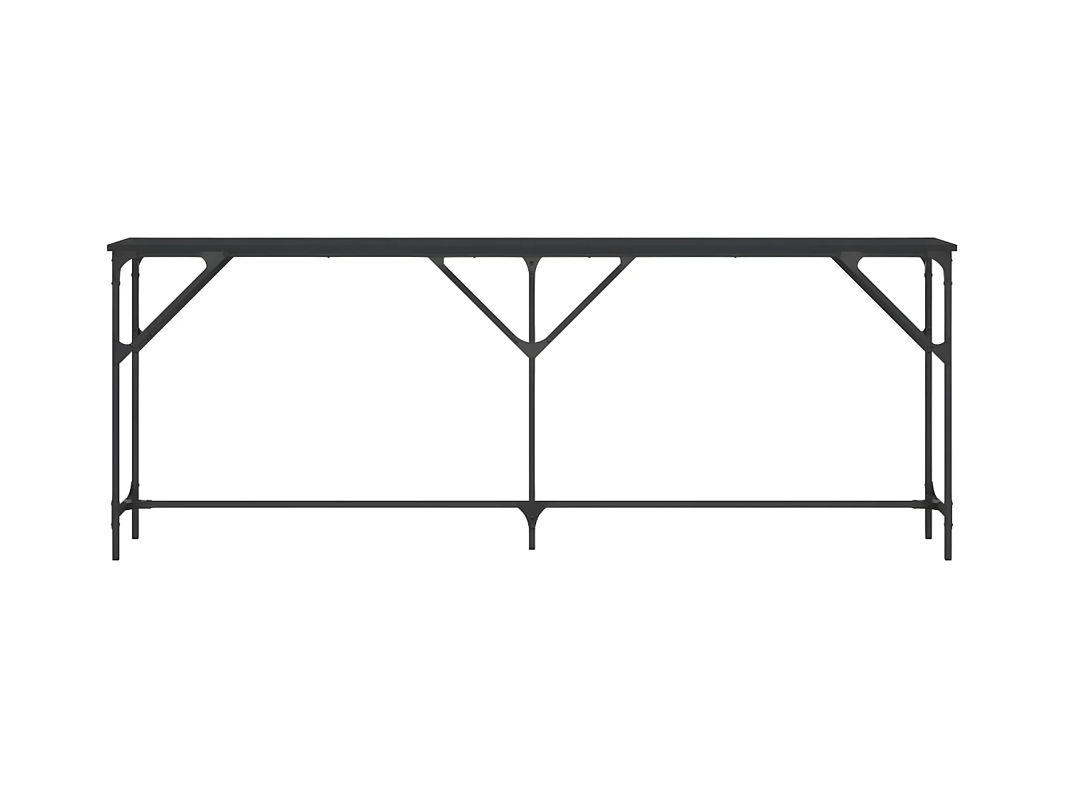 Konsolentisch,Flurtisch Schwarz 200x29x75 cm Holzwerkstoff -gkd579428