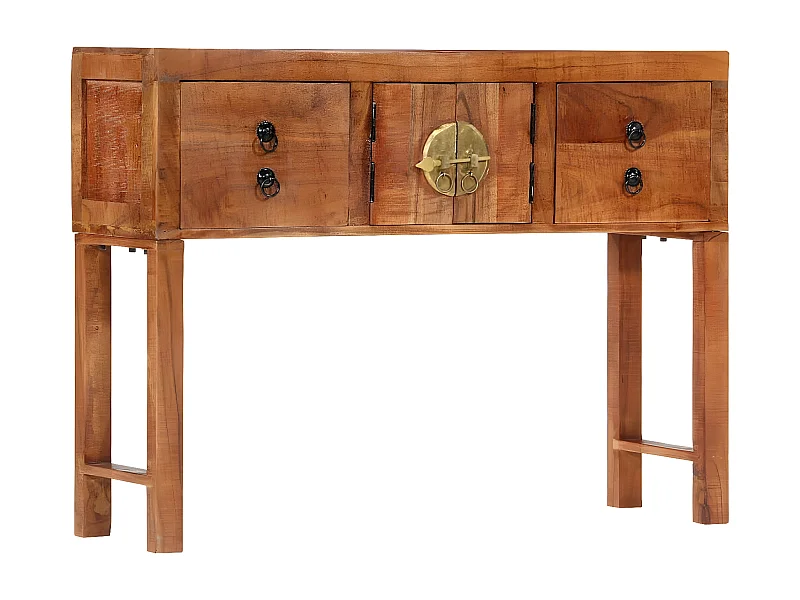 Table console 120x32x80 cm bois massif d'acacia GHR97556