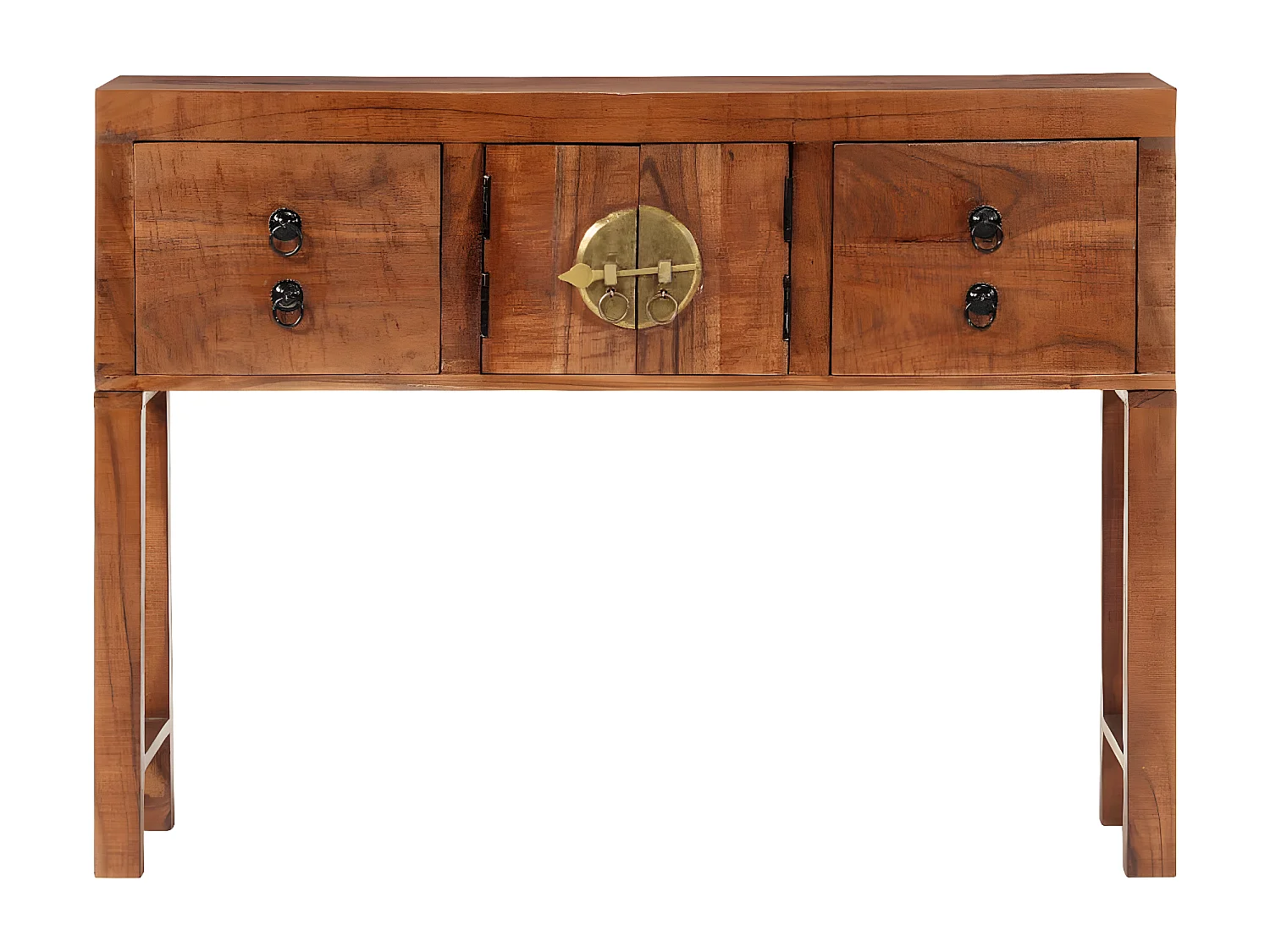 Table console 120x32x80 cm bois massif d'acacia GHR97556