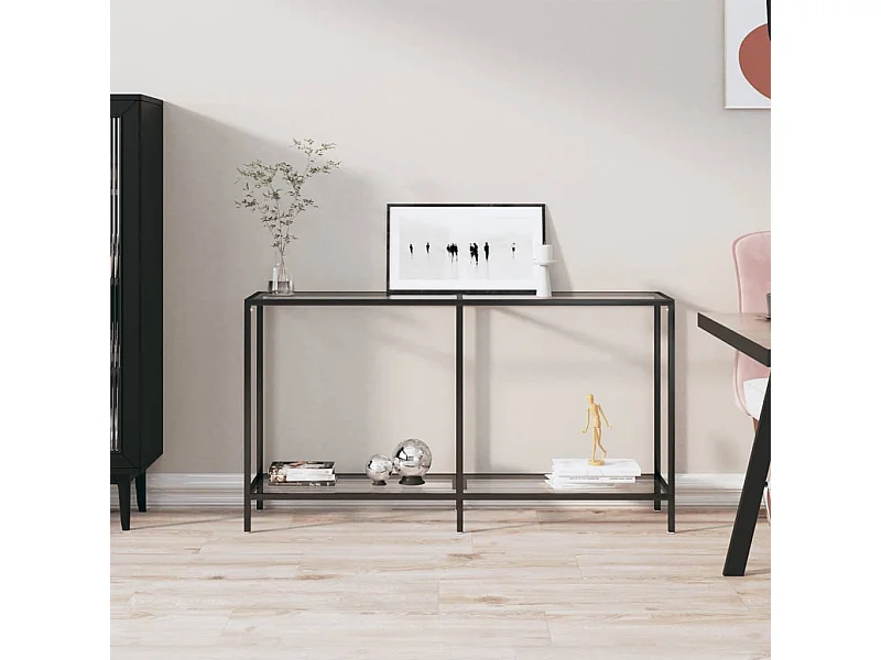 Konsolentisch,Flurtisch Transparent 140x35x75,5 cm Hartglas -gkd47380