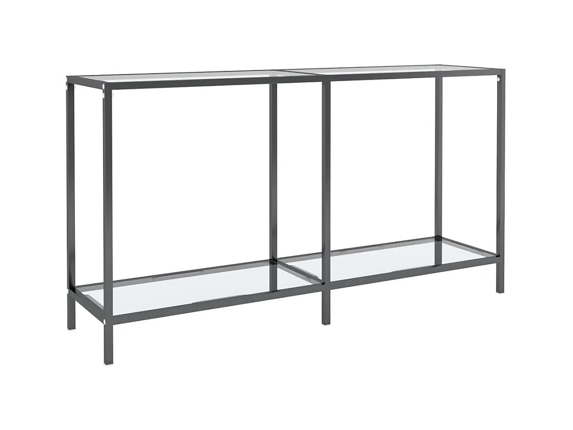 Mesa consola transparente vidrio templado 140x35x75,5 cm ES572317
