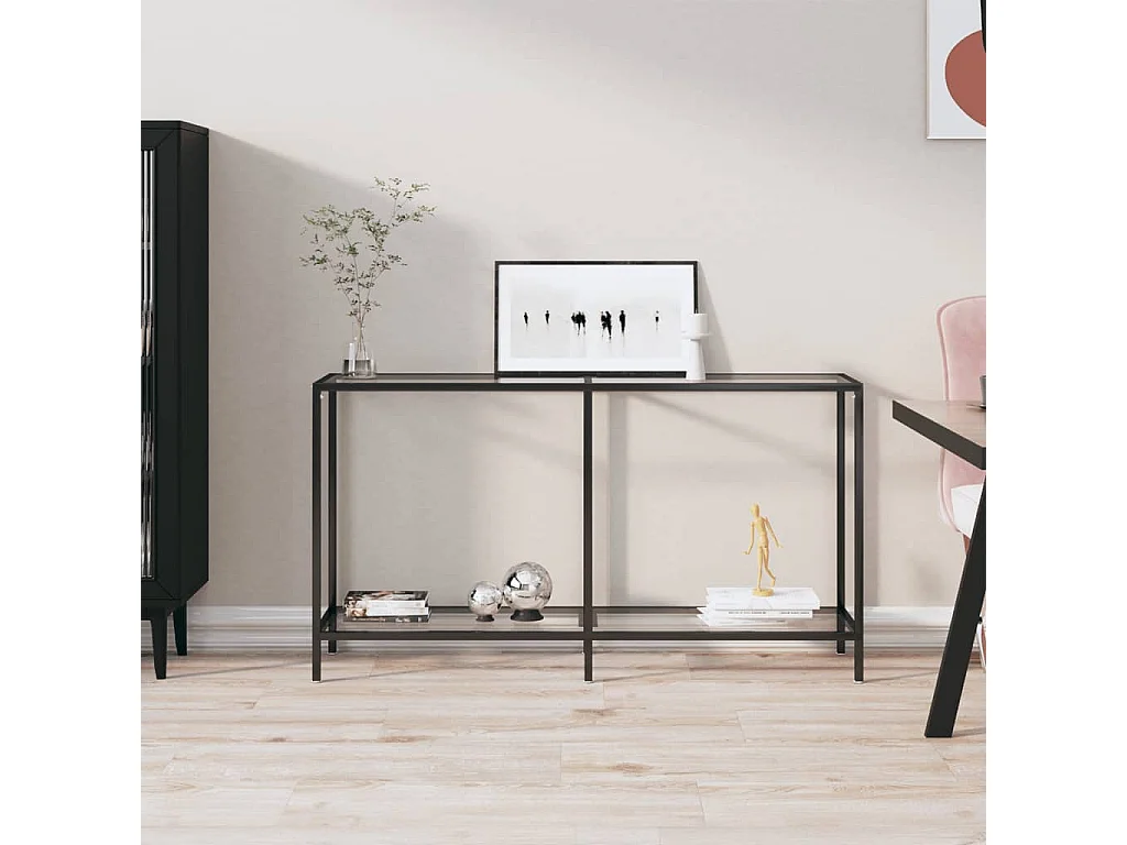 Table console Transparent 140x35x75,5 cm Verre trempé GHR96317