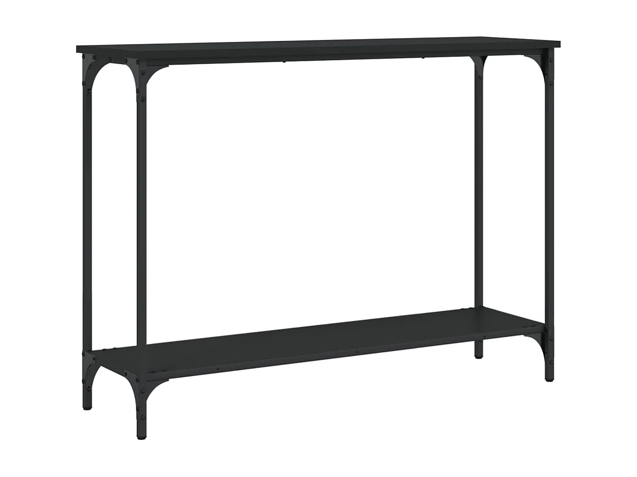 Wandtafel 101x30,5x75 cm bewerkt hout zwart NL825610