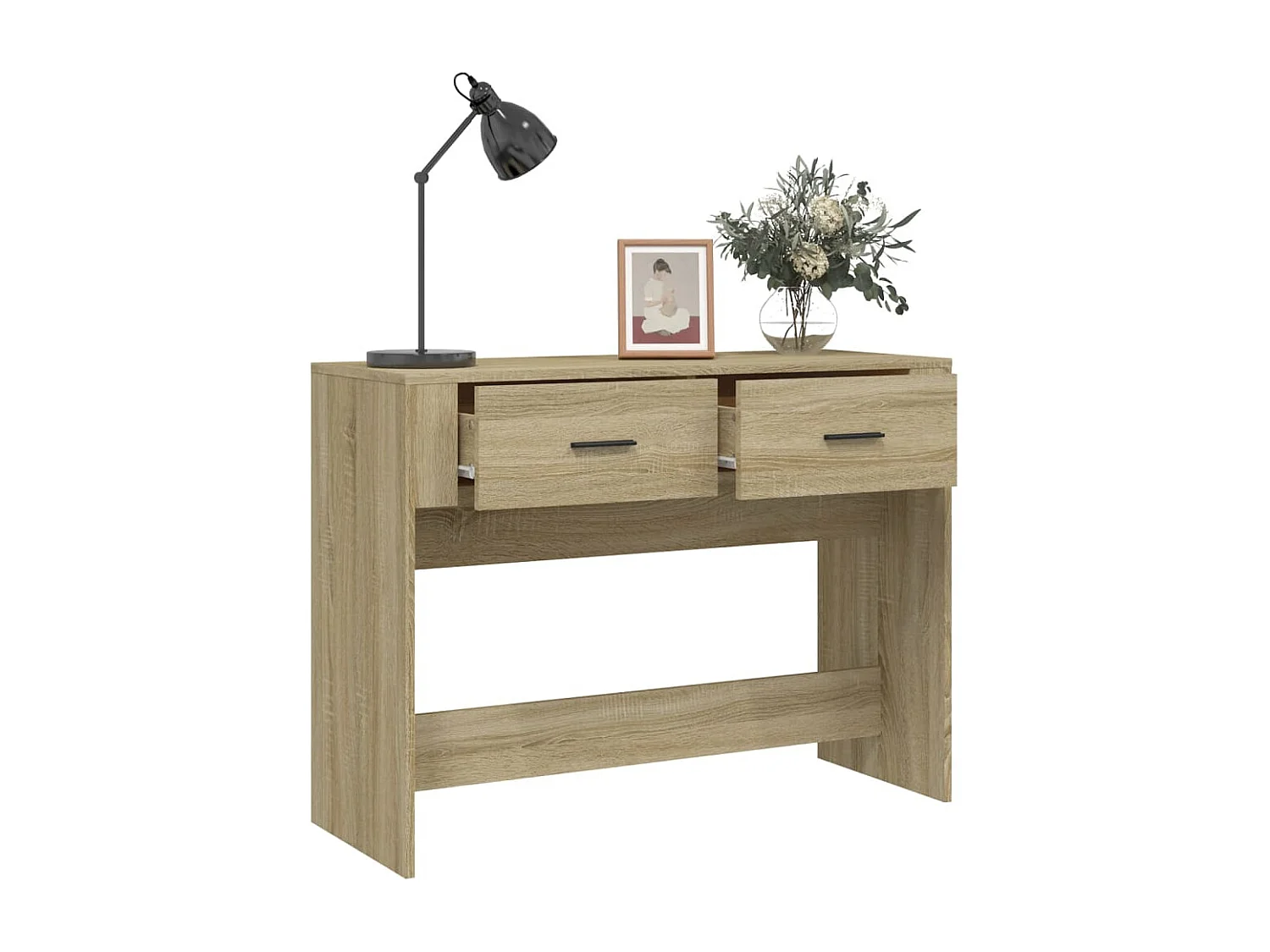 Table console Chêne sonoma 100x39x75 cm Bois d'ingénierie GHR32591