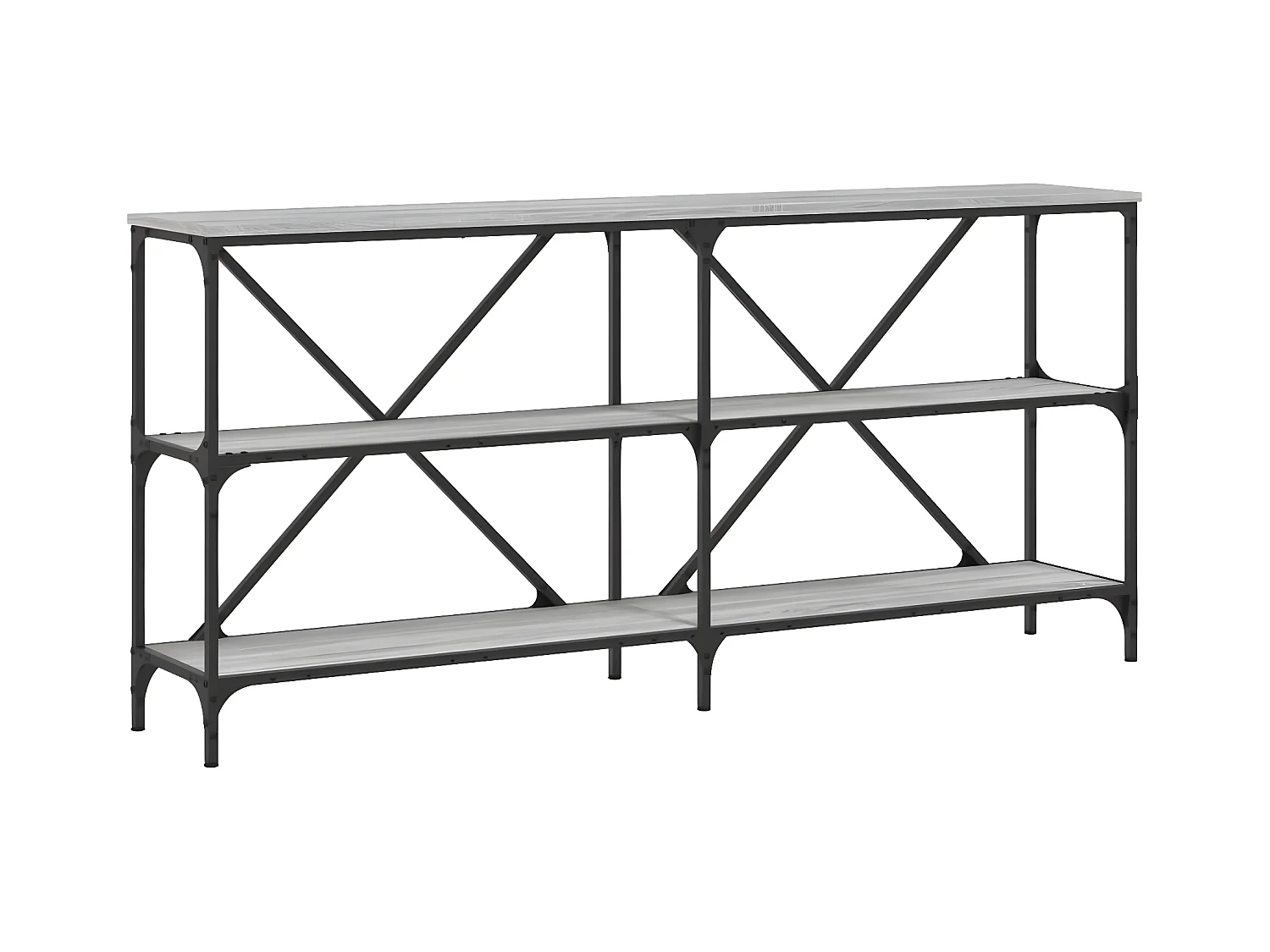 Konsolentisch,Flurtisch Grau Sonoma 160x30x75 cm Holzwerkstoff und Eisen -gkd483331