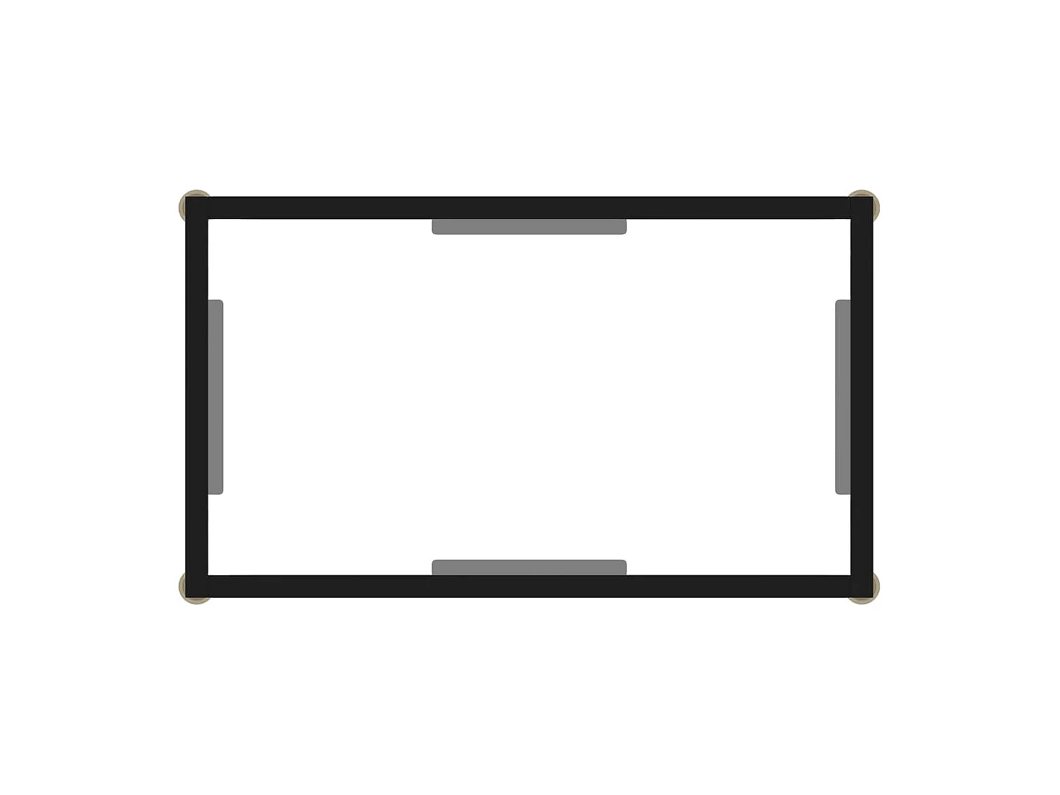 Table console Transparent 60x35x75 cm Verre trempé GHR63697